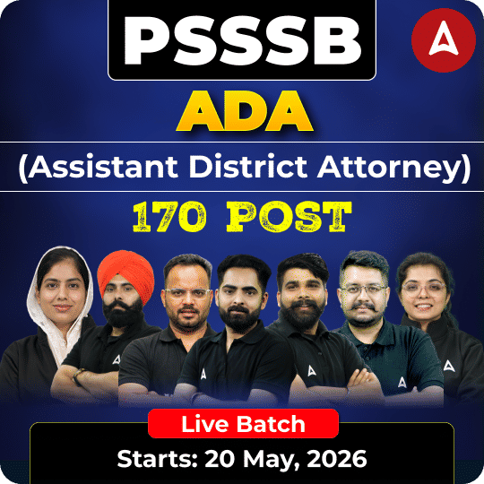 PSSSB ADA (Assistant District Attorney) 2026 Live Batch | 170 Post | Bilingual | Online Live Classes by Adda 247