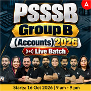PSSSB Group B (Accounts) 2026 Live Batch | Bilingual | Online Live Classes by Adda 247