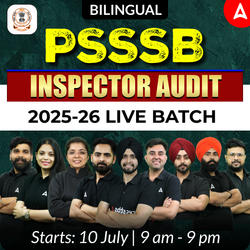 PSSSB Inspector Audit 2025-26 Live Batch | Bilingual | Online Live Classes by Adda 247