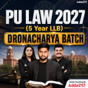 PU LAW 2027 (5 Year LLB) DRONACHARYA BATCH | Online Live Classes By Adda247