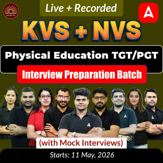 KVS + NVS |  Physical Education TGT/PGT Interview Preparation Batch (with Mock Interviews) | Live + Recorded Classes by Adda247