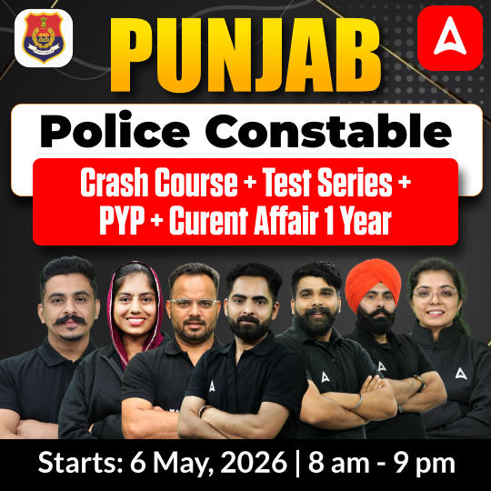 Punjab Police Constable crash course + test series + PYP + Current Affair 1 year  | Bilingual | Online Live Classes by Adda 247