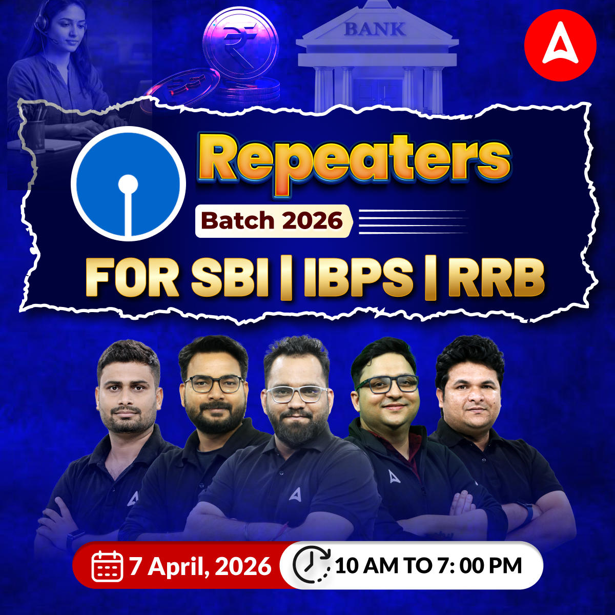 Repeaters Batch 2026 for SBI | IBPS | RRB | Online Live Classes by Adda 247