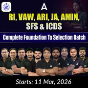 RI, VAW,ARI, JA, AMIN, SFS & ICDS  COMPLETE FOUNDATION BATCH 2026| Online Live Classes By Adda247
