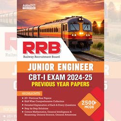 RRB JE CBT 1 EXAM 2024-25 Previous Year Papers | 2500+ MCQs (English Printed Edition) By Adda247