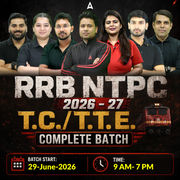 RRB NTPC - T.C./T.T.E. 2026 - 27 Complete Batch | Hinglish | Online Live Classes By Adda247
