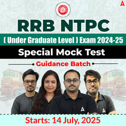RRB NTPC (Under Graduate Level) Exam 2024-25 | Special Mock Test Guidance Batch | Online Live Classes by Adda 247