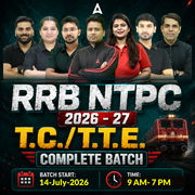 RRB NTPC - T.C./T.T.E. 2026 - 27 Complete Batch | Hinglish | Online Live Classes By Adda247