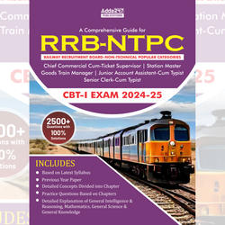 A Comprehensive Guide For RRB NTPC CBT 1 Exam 2024-25 (English Printed Edition) by Adda247