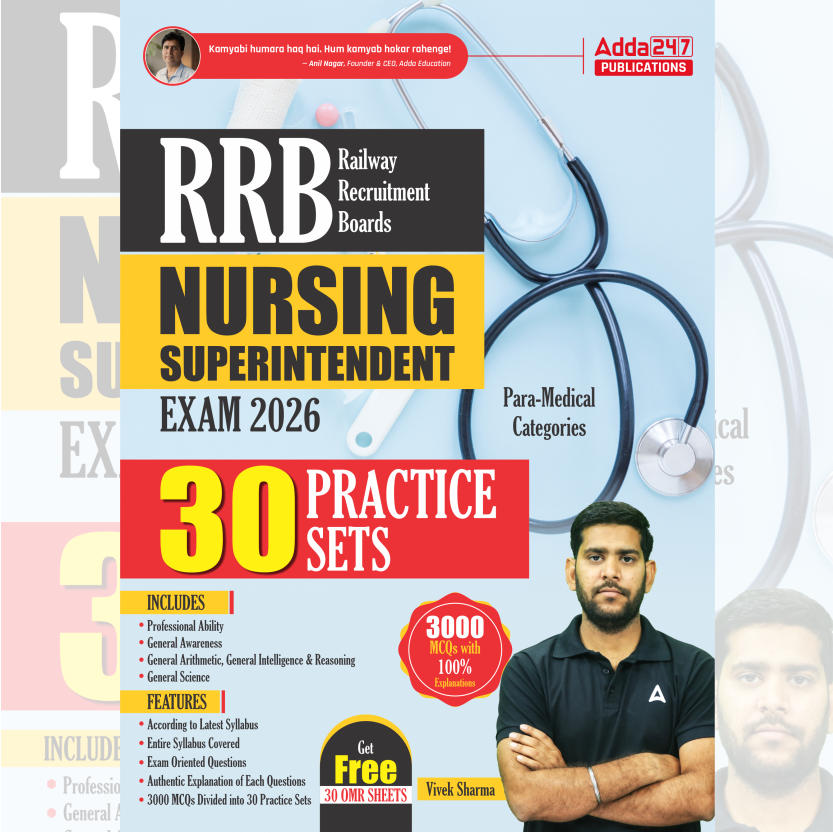 RRB Para-Medical Nursing Superintendent Exam 2026 Exam Book | 30 Practice Sets (English Printed Edition) By Adda247