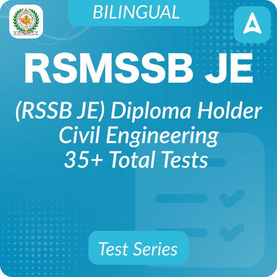 RSMSSB JE (RSSB JE) Diploma Holder Civil Engineering 2024, Complete Online Test Series by Adda247