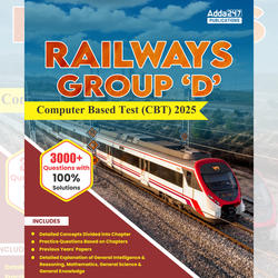 A Comprehensive Guide of Railway Group-D 2025 with 3000+ Questions (English Printed Edition) By Adda247