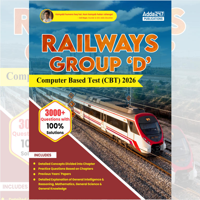A Comprehensive Guide of Railway Group-D  with 3000+ Questions (English Printed Edition) By Adda247
