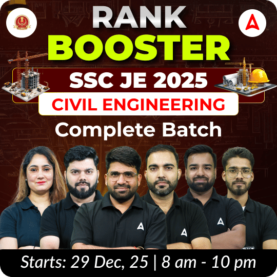 Rank Booster : SSC JE Civil Engineering 2025 | CBT 2 Complete Batch + Test Series + eBooks | Hinglish Online Live Classes By Adda247