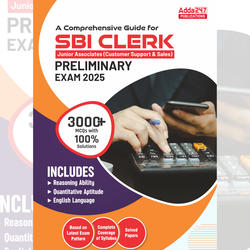 A Comprehensive Guide of SBI Clerk Junior Associates (Customer Support & Sales) Preliminary Exam 2025 |3000+ MCQs (English Printed Edition) By Adda247