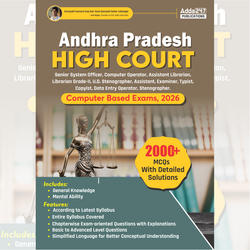 Andhra Pradesh High Court 2026 Exam Guide for Assistant, Typist, Stenographer & More | 2000+ MCQs ( English Printed Edition) By Adda247