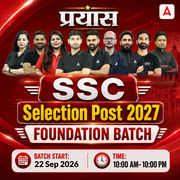 Selection Post 2027 - प्रयास - Foundation Batch with Test Series and Ebook | Hinglish | Online Live Classes By Adda247