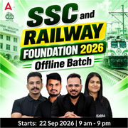 SSC and Railway Foundation 2026 Offline Batch | Bilingual | Online Live Classes By Adda247
