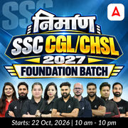 SSC CGL/CHSL 2027 - Nirmaan Foundation Batch with Test Series and Ebook | Hinglish | Online Live Classes By Adda247