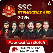 Foundation Batch For SSC Stenographer 2026 Exams with Test Series and Ebook | Hinglish | Online Live Classes By Adda247
