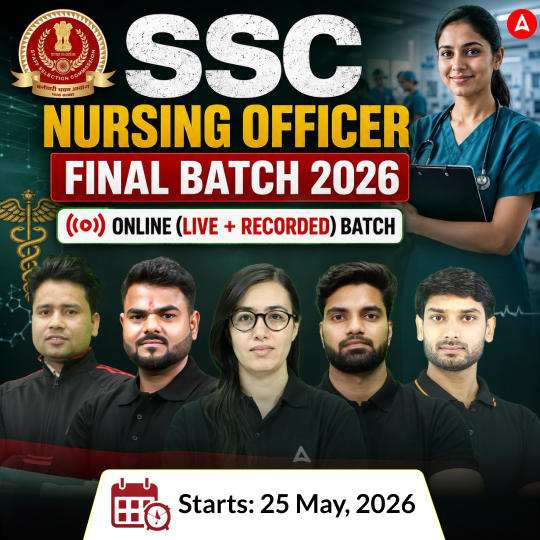 SSC Nursing Officer Foundation Batch 2026 Online (Live + Recorded) Batch by Adda247