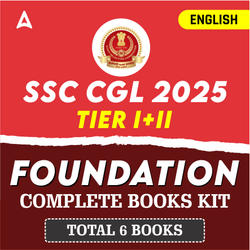 SSC CGL Tier I + II Foundation 2025-26 Complete Book Kit (English Printed Edition) By Adda247