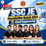 SSC JE Foundation Batch Civil Engineering 2027 | Live Batch + Test Series + eBooks | Hinglish Online Live Classes By Adda247