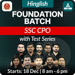 Foundation Batch For SSC CPO 2025 Exams with Test Series | Hinglish | Online Live Classes By Adda247