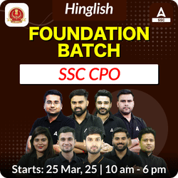 Foundation Batch For SSC CPO 2025 Exams | Hinglish | Online Live Classes By Adda247