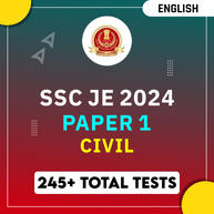 SSC JE Civil Engineering 2024 Paper 1 (Prelims) Mock Test Series, Complete English Online Test Series 2024 by Adda247