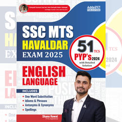 SSC MTS & Havaldar English language Book 2025 | 51 previous year papers (PYPs) (English Printed Edition) By Adda247