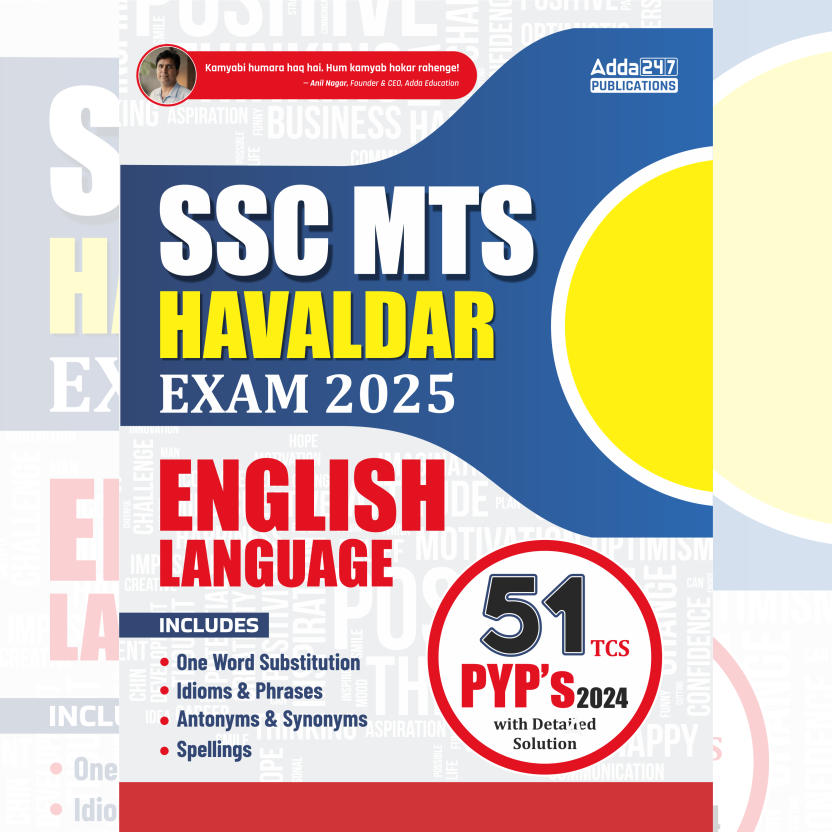 SSC MTS & Havaldar English language Book 2025 | 51 previous year papers (PYPs) (English Printed Edition) By Adda247