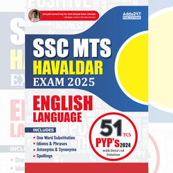 SSC MTS & Havaldar English language Book 2025 | 51 previous year papers (PYPs) (English Printed Edition) By Adda247