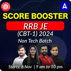 Score Booster - RRB JE (CBT-1) 2024 Non tech Batch | Online Live Classes by Adda 247