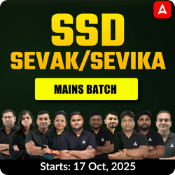 SSD Sevak / Sevika Mains Batch | Online Live Classes by Adda 247