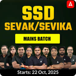 SSD Sevak / Sevika Mains Batch | Online Live Classes by Adda 247