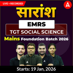 सारांश | EMRS Social Science TGT Mains Foundation Batch 2026  | Online Live + Recorded Classes by Adda247