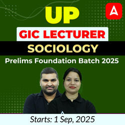 UP GIC Lecturer | Sociology Prelims Foundation Batch 2025 | Online Live Classes by Adda247