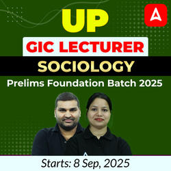 UP GIC Lecturer | Sociology Prelims Foundation Batch 2025 | Online Live Classes by Adda247
