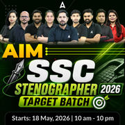 SSC Stenographer 2026  (AIM) - Target Batch with Test Series and Ebook | Hinglish | Online Live Classes By Adda247