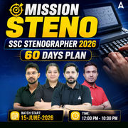 Mission Steno - SSC Stenographer 2026 - 60 Days Plan | Hinglish | Online Live Classes By Adda247