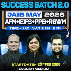 Success Batch 2.0 | JAIIB MAY 2026 | AFM+IEIFS+PPB+RBWM | English Medium | Online Live Classes by Adda 247