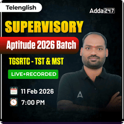 Supervisory Aptitude 2026 Batch | for TGSRTC - TST & MST | Live+Recorded Batch | Online Classes By Adda247