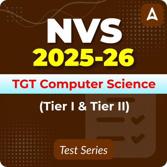 NVS TGT Computer Science (Tier I & II) Mock Test 2025