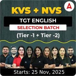 KVS + NVS | Selection Batch | English TGT (Tier -1 + Tier -2) 2025-26 | Online Live Classes by Adda247