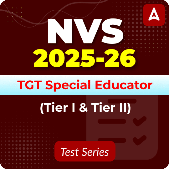 NVS TGT Special Educator (Tier I & II) Mock Test 2025