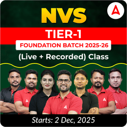 NVS Tier-1 Foundation Batch 2025-26 | Hinglish | Online (Live + Recorded) Class By Adda247
