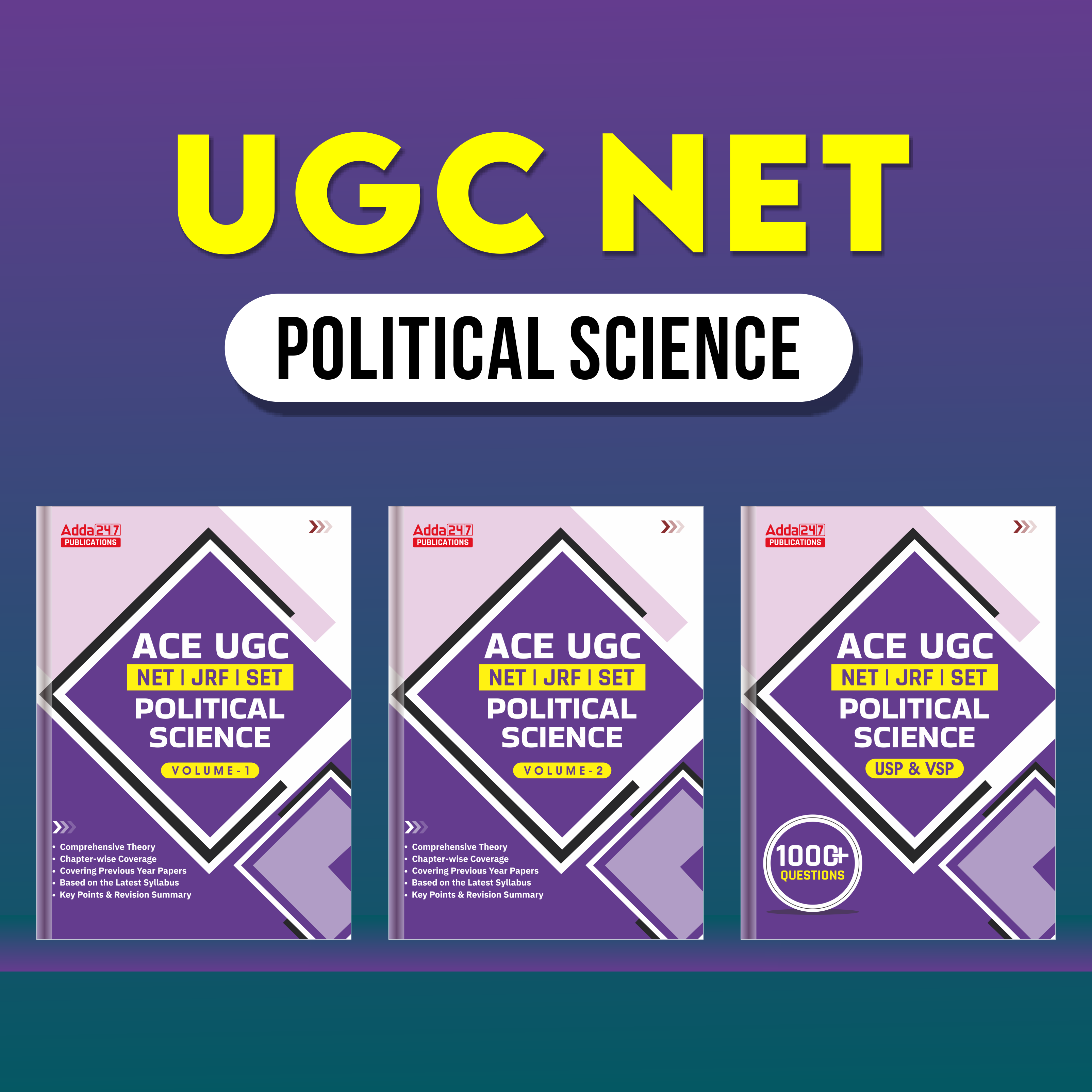 UGC NET Paper II-Political Science Complete Books Kit(English Printed Edition) By Adda247
