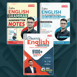 Combo Of 3 Entire English Grammar Handwritten +Eng (Grammar,Vocabs,Comprehension,Practice Sets)&Ultimate Eng Vocabulary Book(Printed Edition )Adda 247