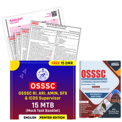 A Combo Books Set-Guide for OSSSC RI, ARI, AMIN, SFS & ICDS exam + 15 Mock Test Booklet for OSSSC RI, AMIN, SFS & ICDS(English Printed Edition) | Printed Books Kit by Adda 247